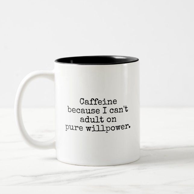 Em Dois Tons Caneca de café engraçada para adultos como present (Esquerda)