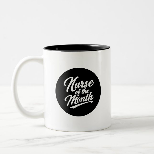 Em Dois Tons Caneca de Café Engraçada para Enfermeira do Mês (Esquerda)