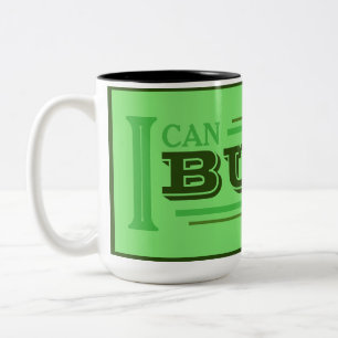 Em Dois Tons Caneca de Café 'Eu Posso Construir' (Verde)
