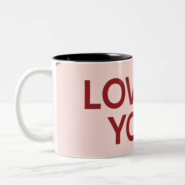 Em Dois Tons Caneca de café "EU TE AMO" (Esquerda)