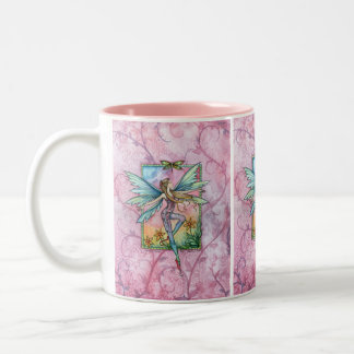 Em Dois Tons Caneca de Café Fada da Primavera por Molly Harriso
