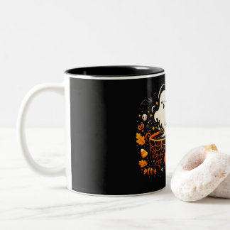 Em Dois Tons Caneca de Café Fantasma Assustador – Louças para B