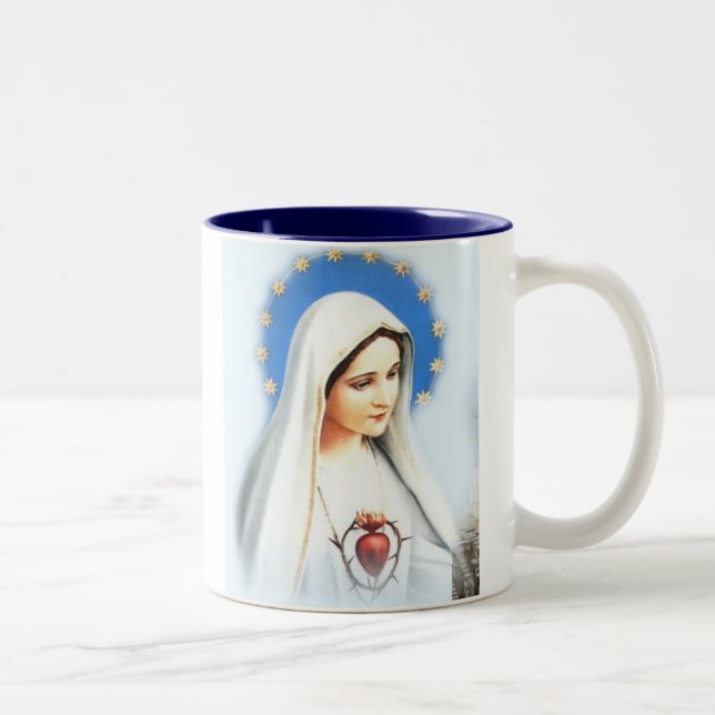 Em Dois Tons Caneca de Café Fatima, grande (Direita)