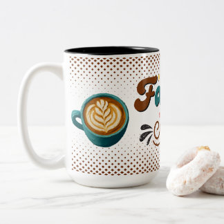 Em Dois Tons Caneca de Café Fauget | Presente de Café fofo para