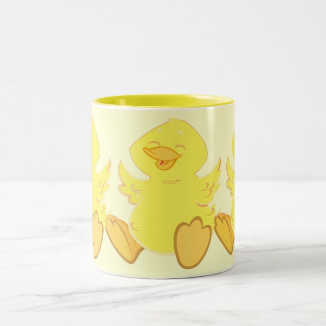 Em Dois Tons Caneca de café feliz das objectivas triplas do (Centro)