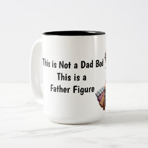 Em Dois Tons Caneca de Café "Figura Paterna" para Pai Engraçado