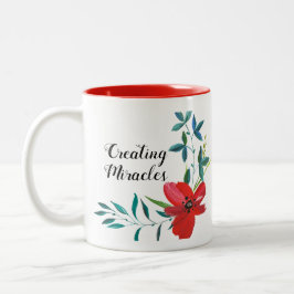 Em Dois Tons Caneca de Café Floral Clássica Magnífica