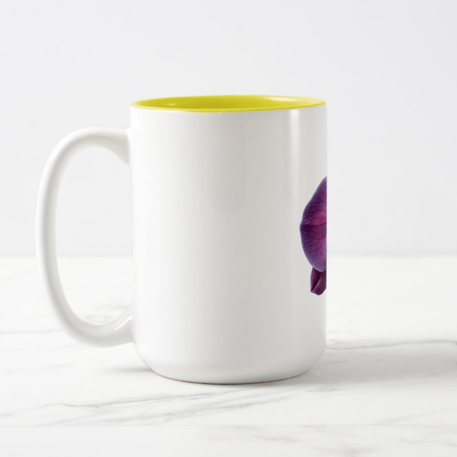 Em Dois Tons Caneca de Café Floral Zen Pacífica (Esquerda)