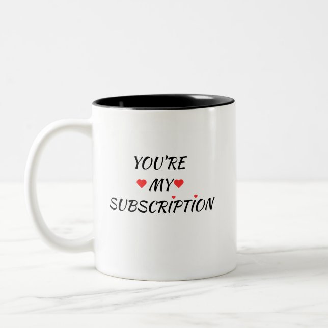 Em Dois Tons Caneca de Café Funny Valentine - Te Amo Mais Que (Esquerda)