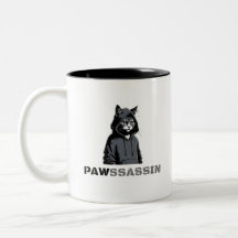 Caneca de Café Gata da Rua PAWSSASSIN
