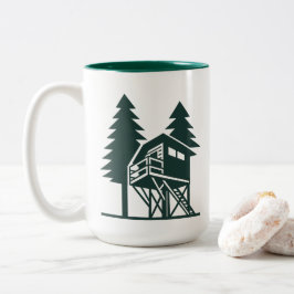 Em Dois Tons Caneca de café Gatesman Treehouse