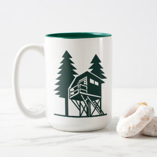 Em Dois Tons Caneca de café Gatesman Treehouse