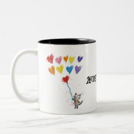Em Dois Tons Caneca de Café GATO AMO VOCÊ