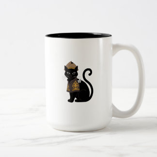 Em Dois Tons Caneca de Café Gato Preto Guerreiro