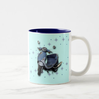Em Dois Tons CANECA de café genuína do patinete de St Tropez do