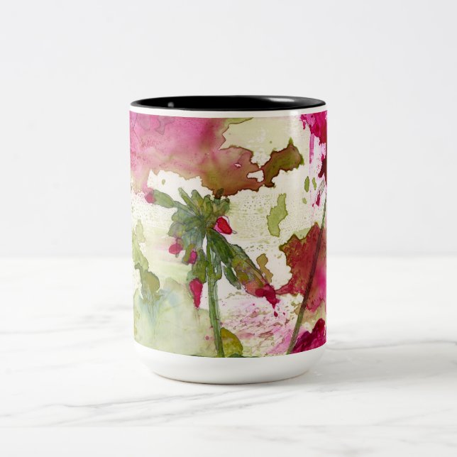 Em Dois Tons caneca de café gerânio (Centro)