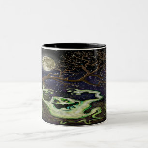 Em Dois Tons Caneca de Café Ghost Tree Two-Tone