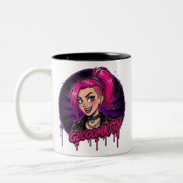 Em Dois Tons Caneca de Café Gloomkitty