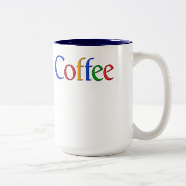 Em Dois Tons caneca de café "google" (Direita)