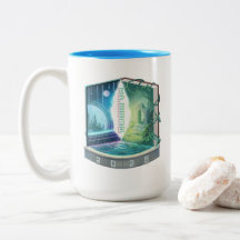 Caneca de café grande bicolor de 2026 IFComp