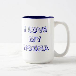 Em Dois Tons Caneca de café grega da madrinha de Nouna