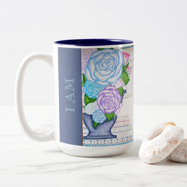Em Dois Tons Caneca de Café Harmonia Interior (Com Donut)
