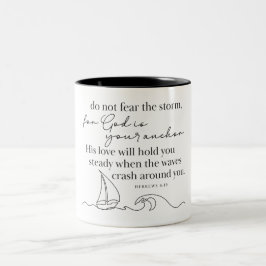 Em Dois Tons CANECA DE CAFÉ - Hebreus 6:19 - Versículo Bíblico