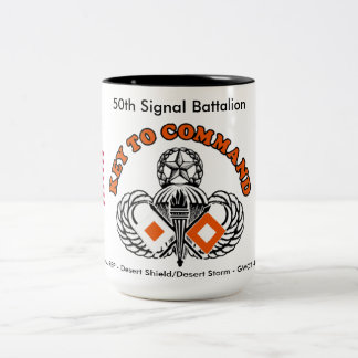 Em Dois Tons Caneca de Café Histórica do 50º Batalhão de Sinal