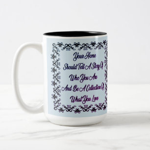 Em Dois Tons Caneca de café Home das citações