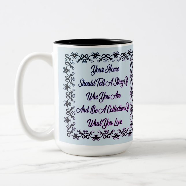 Em Dois Tons Caneca de café Home das citações (Esquerda)