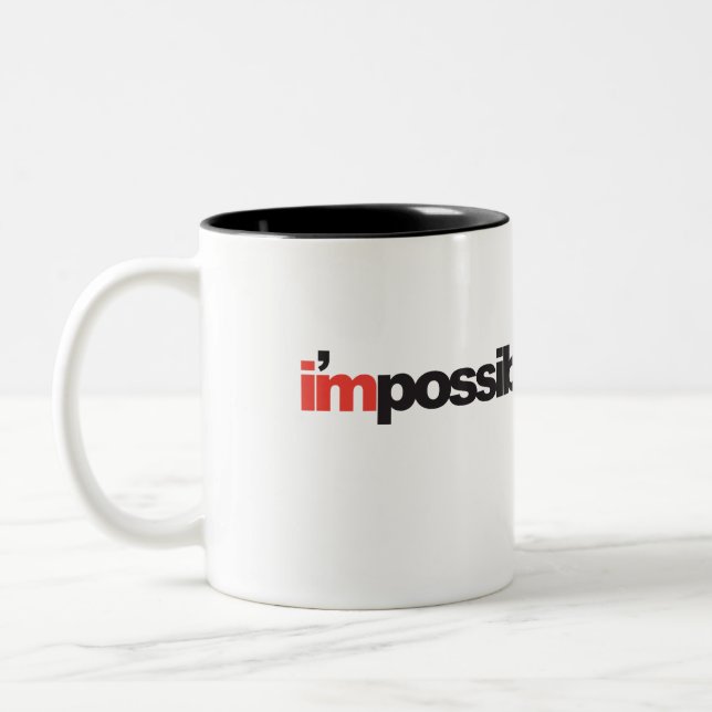 Em Dois Tons caneca de café impossível (Esquerda)