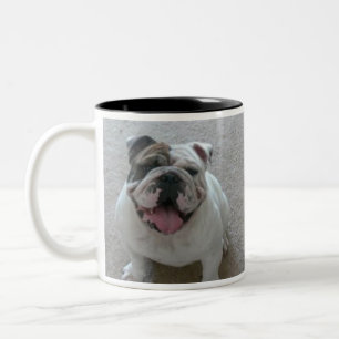 Em Dois Tons Caneca de café inglesa do titã do buldogue