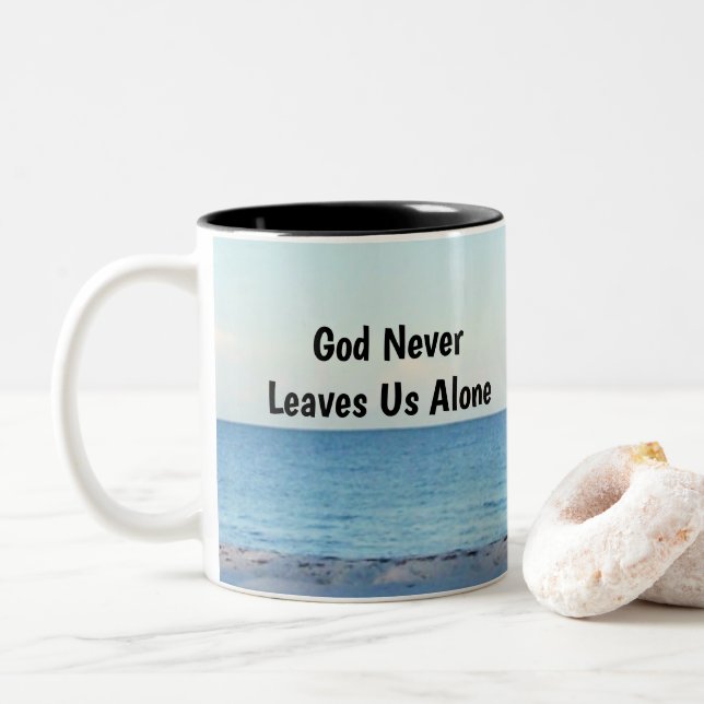 Em Dois Tons Caneca de Café Inspiradora (Com Donut)