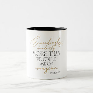 Em Dois Tons Caneca de Café Inspiradora Dourada e Preta de Efés