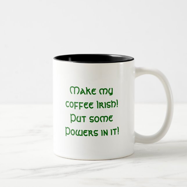 Em Dois Tons Caneca de café irlandês (Direita)