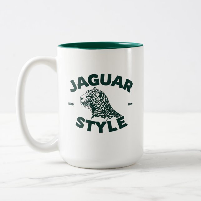 Em Dois Tons Caneca de Café Jaguar (Esquerda)