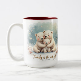 Em Dois Tons Caneca de Café Keepsake Family is the Real Gift