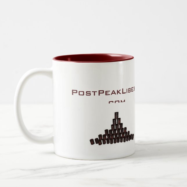 Em Dois Tons Caneca de café liberal do Cargo-Pico (Esquerda)
