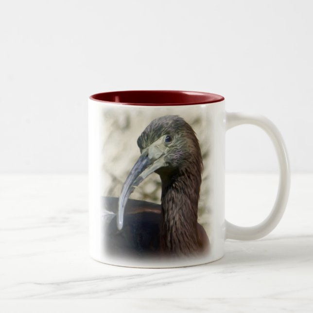 Em Dois Tons Caneca de café lustrosa dos íbis (Direita)