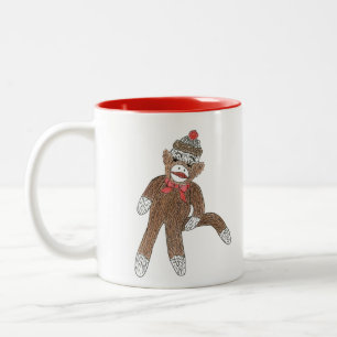 Em Dois Tons Caneca de café Macaco-Pau