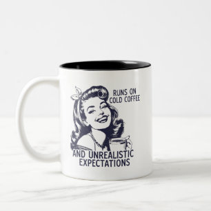 Em Dois Tons Caneca de Café Mãe Engraçada Superestimulação Mate