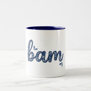 Em Dois Tons Caneca de Café Mahjong Chinoiserie Chic Bam