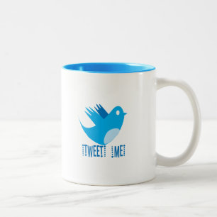 Em Dois Tons Caneca de Café Me Segue no Twitter