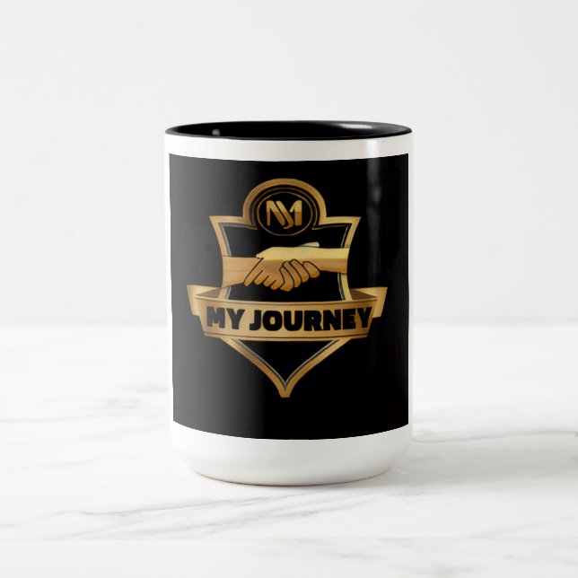 Em Dois Tons Caneca de Café Minha Jornada (Centro)