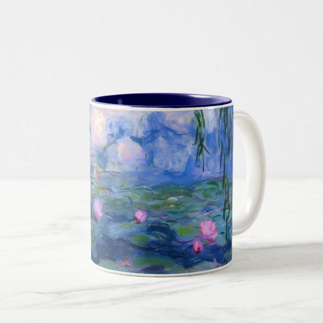 Em Dois Tons Caneca de Café Monet Ninféias (Frente Esquerda)
