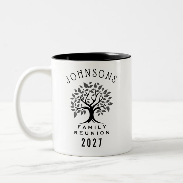 Em Dois Tons Caneca de Café Monocromática Grid Legado Reunião d (Esquerda)