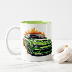 Em Dois Tons Caneca de Café Muscle Car