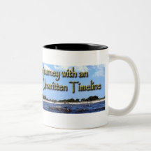 Caneca de café não-escrito do espaço temporal