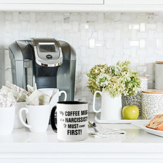 Em Dois Tons caneca de café narcisista