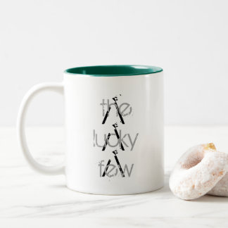 Em Dois Tons Caneca de café "o afortunado poucos "